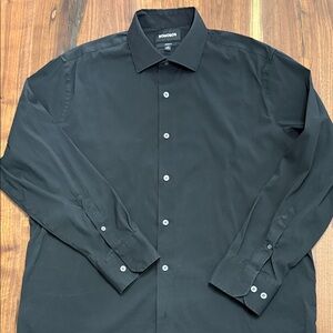 Bonobos Men's Athletic Fit Black Dress Shirt 17 x 35